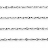 Rostfreier Edelstahl Schmuckzubehör Gliederkette Twist Silver