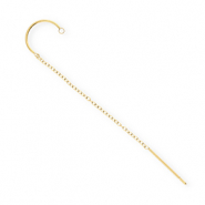 BY31® Schmuckzubehör aus rostfreiem Edelstahl Ohrringe / Ohrstecker mit Öse Gold