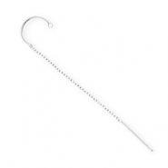 BY31® Schmuckzubehör aus rostfreiem Edelstahl Ohrringe / Ohrstecker mit Öse Silver