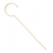 BY31® Schmuckzubehör aus rostfreiem Edelstahl Ohrringe / Ohrstecker mit Öse Gold