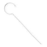 BY31® Schmuckzubehör aus rostfreiem Edelstahl Ohrringe / Ohrstecker mit Öse Silver