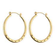 BY31® Schmuckzubehör aus rostfreiem Edelstahl Ohrringe / Ohrstecker mit 7 Ösen Gold