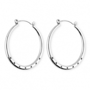 BY31® Schmuckzubehör aus rostfreiem Edelstahl Ohrringe / Ohrstecker mit 7 Ösen Silver