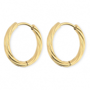 BY31® Ohrringe aus rostfreiem Edelstahl / Creolen Twisted Gold