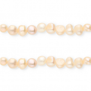 Imperfekten Süßwasserperlen rund 7-9mm Peach rose
