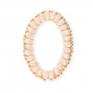 Top Facett Anh&auml;nger Oval Nude pink AB-gold