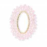 Top Facett Anh&auml;nger Oval Light pink AB-gold