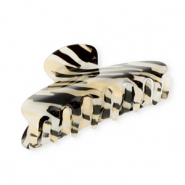 Haarschmuck Haarklemme White-gold-black