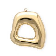 Anhänger aus rostfreiem Edelstahl, Organicdesign Gold