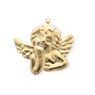 Anhänger aus rostfreiem Edelstahl, Engel Gold