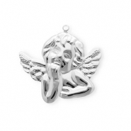 Anhänger aus rostfreiem Edelstahl, Engel Silver