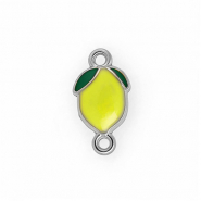 Zubehör aus rostfreiem Edelstahl, Zwischenstück mit Enamel, Zitrone Silver-yellow-green