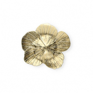 Statement-Anhänger, Motiv Blüte Gold