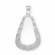 Statement-Anhänger, Tropfenform Silver