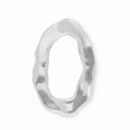 Statement-Anhänger / Zwischenstück, oval Silver
