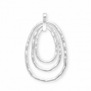 Statement-Anhänger, Motiv Ringe oval Silver