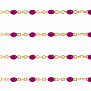 Stainless Steel - Rostfreiem Stahl Schmuckzubeh&ouml;r Jasseron 1mm Purple-gold