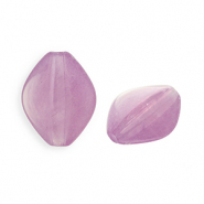 Acrylperlen Rhombus Lilac-white marble
