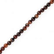 Naturstein Perlen Quarz 8mm Multicolour dark brown