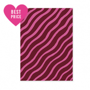 BY31® SchmuckKarten Wellenlinien Bordeaux red-fuchsia