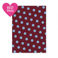 BY31® SchmuckKarten Dots Mahogany red-light blue