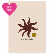 BY31® SchmuckKarten "Just breathe" Crème-dark brown-olive green