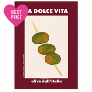 BY31® SchmuckKarten "La dolce vita" Bordeaux red-off white-olive green-orange