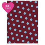 BY31® SchmuckKarten Dots Mahogany red-light blue