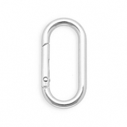 Zubehör für Schlüsselanhänger, Karabiner oval Silver