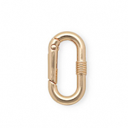 Zubehör für Schlüsselanhänger, Karabiner oval Gold