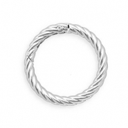 Zubehör für Schlüsselanhänger, Karabiner rund twisted Silver