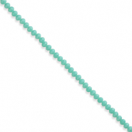 Top Glas Facett Perlen 6x4mm rondellen Light teal blue
