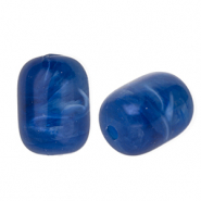 Acrylperlen Tube Dark blue-multicolour-white marble