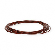 Leder rund 1&nbsp;mm Dark bordeaux