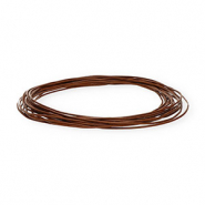Leder rund 1&nbsp;mm Dark brown