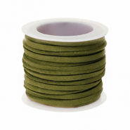 Kunstwildleder flach 3&nbsp;mm Olive green