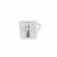 Anhänger aus rostfreiem Edelstahl, Kaffeetasse Silver