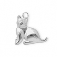 Anhänger aus rostfreiem Edelstahl, Katze Silver