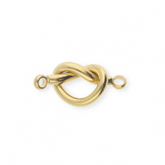 Schmuckzubehör Zwischenstück aus rostfreiem Edelstahl, Knoten Gold
