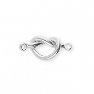 Schmuckzubehör Zwischenstück aus rostfreiem Edelstahl, Knoten Silver