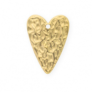 Anhänger aus rostfreiem Edelstahl, Herz Gold
