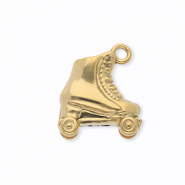 Rostfreier Edelstahl Anhänger, Rollschuh Gold