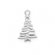 Anhänger aus rostfreiem Edelstahl, Weihnachtsbaum Silver