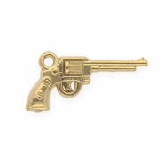 Anhänger aus rostfreiem Edelstahl, Revolver Gold