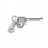 Anhänger aus rostfreiem Edelstahl, Revolver Silver