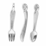 Anhänger aus rostfreiem Edelstahl, Besteck Silver