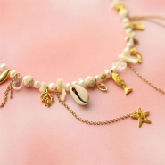 Schmucksets Sommerlicher Hals- und Armschmuck mit DQ-Metall-Anhängern