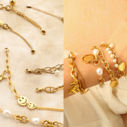 Schmucksets Edelstahlarmbänder unendlich kombinieren 