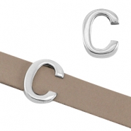 DQ Metall Schieber Buchstabe "C" Ø10.3x2.3mm Antik silber (nickelfrei)