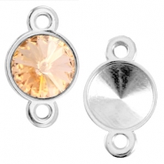 DQ Metall Fassungen/Zwischenst&uuml;ck f&uuml;r Rivoli Chaton 1122-12mm Antik silber (nickelfrei)